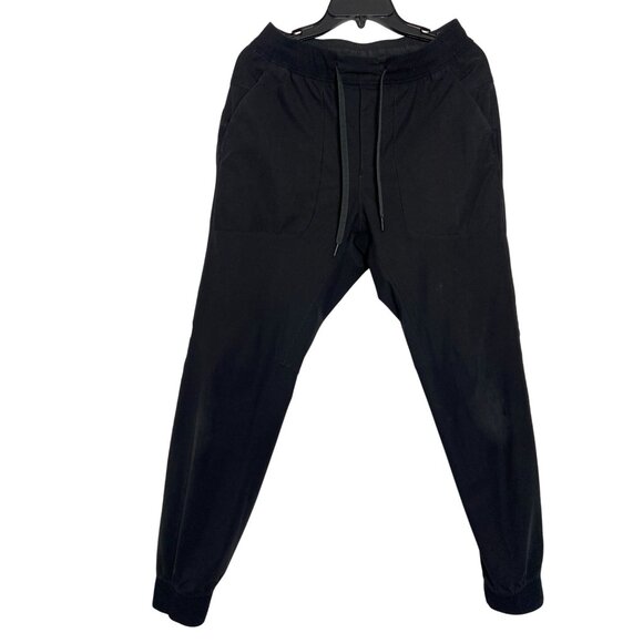 Lululemon Black Jogger Pants Mens Size M Stretch Athletic Casual Wear - Picture 1 of 14